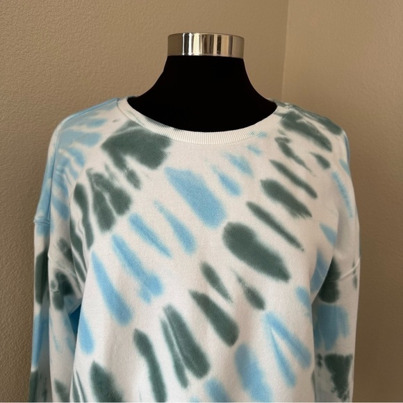 Lucky Brand Tie Dye Crop White Sweatshirt Size L - Picture 4 of 10